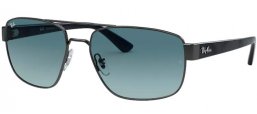 Sunglasses - Ray-Ban® - Ray-Ban® RB3663 - 004/3M SHINY GUNMETAL // BLUE GRADIENT GREY