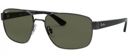Sunglasses - Ray-Ban® - Ray-Ban® RB3663 - 004/58 SHINY GUNMETAL // GREEN POLARIZED