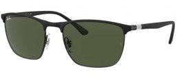 Gafas de Sol - Ray-Ban® - Ray-Ban® RB3686 - 186/31 MATTE BLACK ON BLACK // GREEN