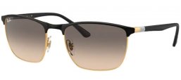 Sunglasses - Ray-Ban® - Ray-Ban® RB3686 - 187/32 BLACK ON ARISTA // CLEAR GRADIENT GREY