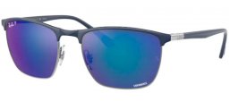 Gafas de Sol - Ray-Ban® - Ray-Ban® RB3686 - 92044L BLUE ON GUNMETAL // BLUE MIRROR POLARIZED