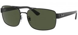 Lunettes de soleil - Ray-Ban® - Ray-Ban® RB3687 - 002/31 BLACK // GREEN