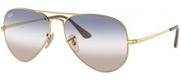 Gafas de Sol - Ray-Ban® - Ray-Ban® RB3689 AVIATOR METAL II - 001/GD ARISTA // CLEAR GRADIENT BLUE