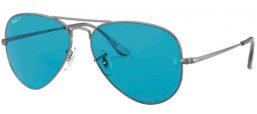 Gafas de Sol - Ray-Ban® - Ray-Ban® RB3689 AVIATOR METAL II - 004/S2 SHINY GUNMETAL // BLUE POLARIZED