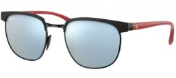 Sunglasses - Ray-Ban® - Ray-Ban® RB3698M - F04130 MATTE BLACK ON BLACK // LIGHT GREEN MIRROR SILVER