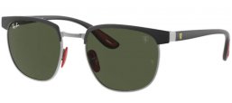 Sunglasses - Ray-Ban® - Ray-Ban® RB3698M - F07331 MATTE BLACK ON MATTE GUNMETAL // GREEN