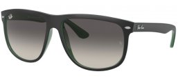 Lunettes de soleil - Ray-Ban® - Ray-Ban® RB4147 BOYFRIEND - 656811 MATTE BLACK ON GREEN // GREY GRADIENT