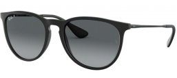 Sunglasses - Ray-Ban® - Ray-Ban® RB4171 ERIKA - 622/T3 BLACK RUBBER // GREY GRADIENT POLARIZED
