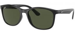 Sunglasses - Ray-Ban® - Ray-Ban® RB4374 - 601/31 BLACK // GREEN