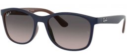 Gafas de Sol - Ray-Ban® - Ray-Ban® RB4374 - 6601M3 MATTE BLUE ON BROWN // GREY GRADIENT POLARIZED