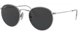 Gafas de Sol - Ray-Ban® - Ray-Ban® RB8247 ROUND - 920948 SILVER // BLACK POLARIZED