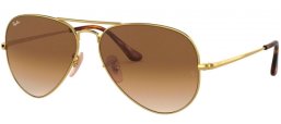 Gafas de Sol - Ray-Ban® - Ray-Ban® RB3689 AVIATOR METAL II - 914751 GOLD // CLEAR GRADIENT BROWN