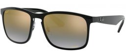 Sunglasses - Ray-Ban® - Ray-Ban® RB4264 - 601/J0 BLACK // BLUE MIRROR GOLD GRADIENT POLARIZED