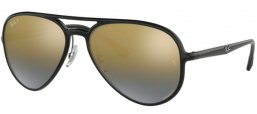 Sunglasses - Ray-Ban® - Ray-Ban® RB4320CH - 601/J0 BLACK // BLUE MIRROR GOLD POLARIZED