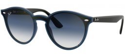 Sunglasses - Ray-Ban® - Ray-Ban® RB4380N BLAZE PANTHOS - 64170S BLUE DEMISHINY // CLEAR GRADIENT GREEN GRADIENT GREY