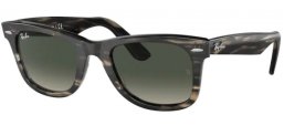 Sunglasses - Ray-Ban® - Ray-Ban® RB2140 ORIGINAL WAYFARER - 136071 STRIPED GREY // GREY GRADIENT