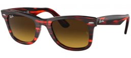 Sunglasses - Ray-Ban® - Ray-Ban® RB2140 ORIGINAL WAYFARER - 136285 STRIPED RED // BROWN GRADIENT