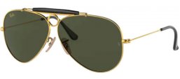 Sunglasses - Ray-Ban® - Ray-Ban® RB3138 SHOOTER - 923931 LEGEND GOLD // GREEN