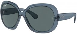 Sunglasses - Ray-Ban® - Ray-Ban® RB4098 JACKIE OHH II - 659281 TRANSPARENT BLUE // DARK GREY POLARIZED