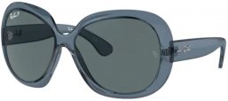 Sunglasses - Ray-Ban® - Ray-Ban® RB4098 JACKIE OHH II - 6593T5 TRANSPARENT DARK BROWN // GREY GRADIENT BROWN POLARIZED