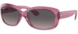 Lunettes de soleil - Ray-Ban® - Ray-Ban® RB4101 JACKIE OHH - 6591M3 TRANSPARENT VIOLET // GREY GRADIENT POLARIZED