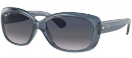 Lunettes de soleil - Ray-Ban® - Ray-Ban® RB4101 JACKIE OHH - 659278 TRANSPARENT BLUE // BLUE GRADIENT POLARIZED