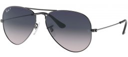 Gafas de Sol - Ray-Ban® - Ray-Ban® RB3025 AVIATOR LARGE METAL - 004/78  GUNMETAL // CRYSTAL BLUE GRADIENT GREY POLARIZED