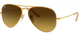 Gafas de Sol - Ray-Ban® - Ray-Ban® RB3025 AVIATOR LARGE METAL - 112/85 MATTE GOLD // BROWN GRADIENT