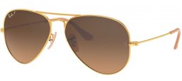 Gafas de Sol - Ray-Ban® - Ray-Ban® RB3025 AVIATOR LARGE METAL - 112/M2 MATTE GOLD // BROWN GRADIENT POLARIZED