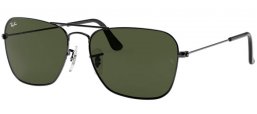 Lunettes de soleil - Ray-Ban® - Ray-Ban® RB3136 CARAVAN - 004 GUNMETAL // CRYSTAL GREEN