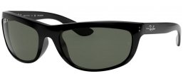 Sunglasses - Ray-Ban® - Ray-Ban® RB4089 BALORAMA - 601/58 BLACK // CRYSTAL GREEN POLARIZED