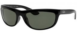 Lunettes de soleil - Ray-Ban® - Ray-Ban® RB4089 BALORAMA - 601/58 BLACK // CRYSTAL GREEN POLARIZED