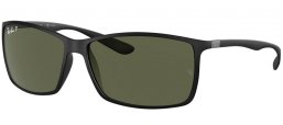 Sunglasses - Ray-Ban® - Ray-Ban® RB4179 LITEFORCE - 601S9A MATTE BLACK // DARK GREEN POLARIZED