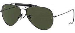 Lunettes de soleil - Ray-Ban® - Ray-Ban® RB3030 OUTDOORSMAN - L9500 BLACK // CRYSTAL GREEN