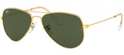 Lunettes de soleil - Ray-Ban® - Ray-Ban® RB3044 AVIATOR SMALL METAL - L0207 ARISTA // CRYSTAL GREEN