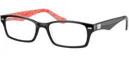 Frames - Ray-Ban® - RX5206 - 2479 TOP BLACK ON WHITE RED