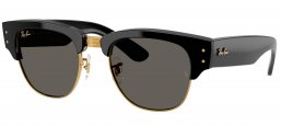 Gafas de Sol - Ray-Ban - RB0316S MEGA CLUBMASTER - 6826J5  BLACK ON GOLD // DARK GREY