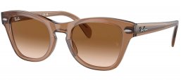 Gafas de Sol - Ray-Ban - RB0707S - 664051 TRANSPARENT LIGHT BROWN // BROWN GRADIENT