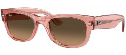 Gafas de Sol - Ray-Ban - RB0832S MEGA WAYFARER II - 684843  TRANSPARENT PINK // BROWN GRADIENT