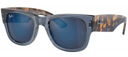 Gafas de Sol - Ray-Ban - RB0840S MEGA WAYFARER - 6638O4 TRANSPARENT DARK BLUE // BLUE MIRROR ANTIREFLECTION