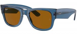 Gafas de Sol - Ray-Ban - RB0840S MEGA WAYFARER - 668073  TRANSPARENT BLUE // BROWN