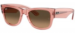 Gafas de Sol - Ray-Ban - RB0840S MEGA WAYFARER - 684843  TRANSPARENT PINK // BROWN GRADIENT
