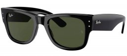 Gafas de Sol - Ray-Ban - RB0840S MEGA WAYFARER - 901/31 BLACK // GREEN