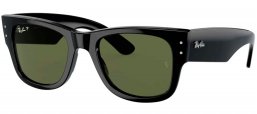 Gafas de Sol - Ray-Ban - RB0840S MEGA WAYFARER - 901/58 BLACK // GREEN POLARIZED