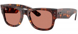 Gafas de Sol - Ray-Ban - RB0840S MEGA WAYFARER - 902/1A  HAVANA // LIGHT VIOLET