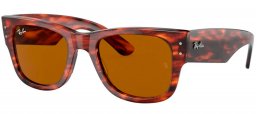 Gafas de Sol - Ray-Ban - RB0840S MEGA WAYFARER - 954/33 STRIPED HAVANA // BROWN