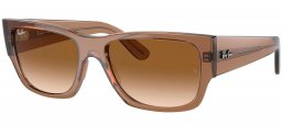 Gafas de Sol - Ray-Ban - RB0947S CARLOS - 664051  TRANSPARENT LIGHT BROWN // BROWN GRADIENT