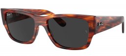 Gafas de Sol - Ray-Ban - RB0947S CARLOS - 954/48 STRIPED HAVANA // BLACK POLARIZED