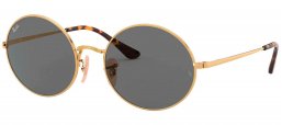 Gafas de Sol - Ray-Ban - RB1970 OVAL - 9150B1 GOLD // DARK GREY