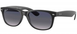 Gafas de Sol - Ray-Ban - RB2132 NEW WAYFARER - 601S78 MATTE BLACK // GREY BLUE GRADIENT MIRROR POLARIZED